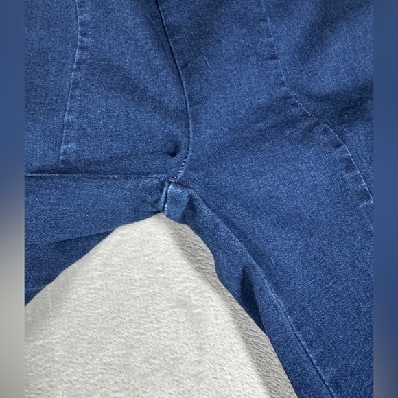 Judy Blue Super Flare Fit Aria Wave Raw Hem Boho Dark Wash Blue Jeans Size 27 - Picture 4 of 16